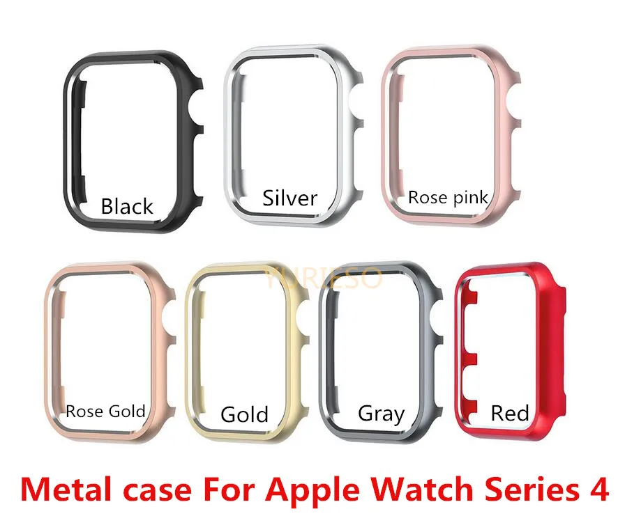 100 шт. алюминиевый сплав рамка защитный чехол для Apple Watch Series 4 40 мм 44 мм роскошный чехол оболочка идеально подходит для iwatch 44 мм