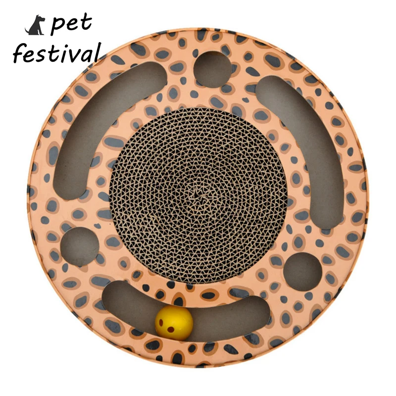 Круглая гофрированная бумага для домашних животных праздничная доска кошек и