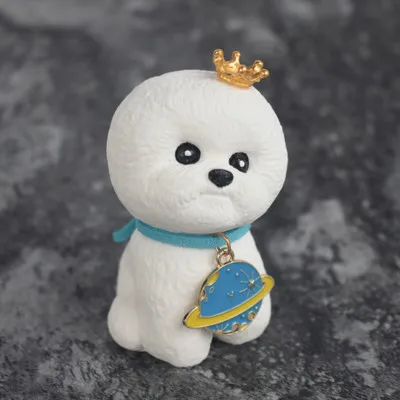 Милая Bichon Frise декоративная собака для автомобиля украшения интерьера приборной