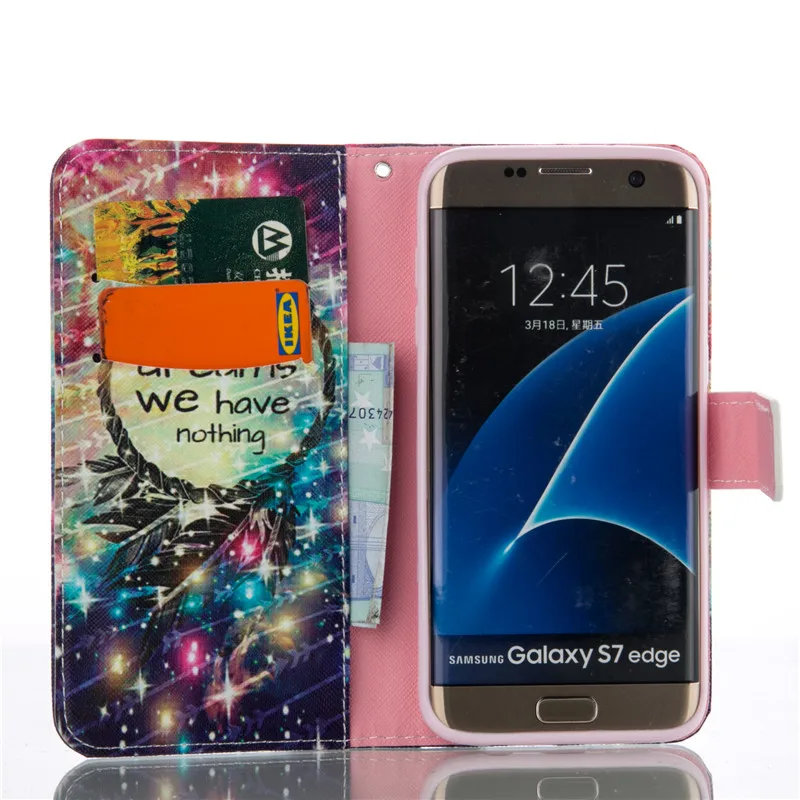 Howanni красочная роспись кожаный чехол для телефона Samsung Galaxy S7 Edge G935F 5.5 &quotзадняя