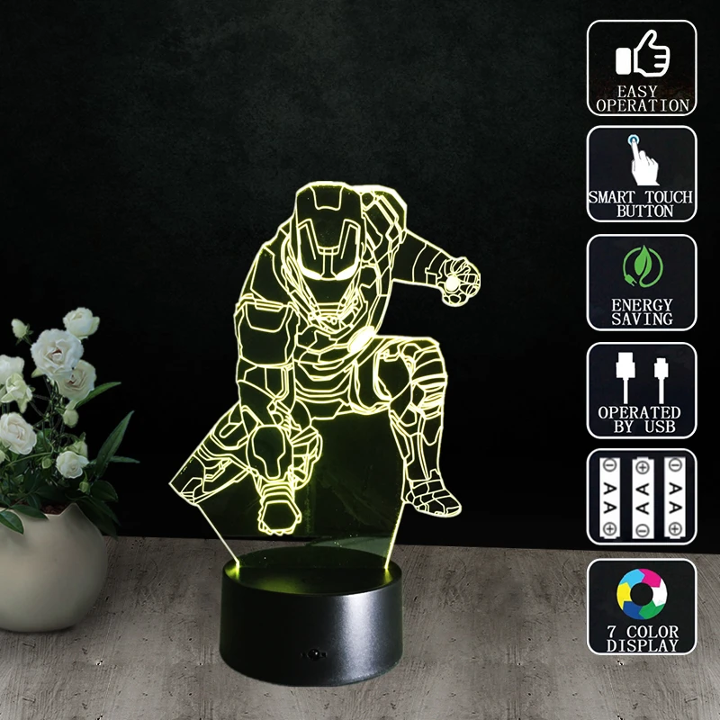 3D новинка светодиодный ночник Deskusb Светодиодная настольная лампа Luminaria de mesa