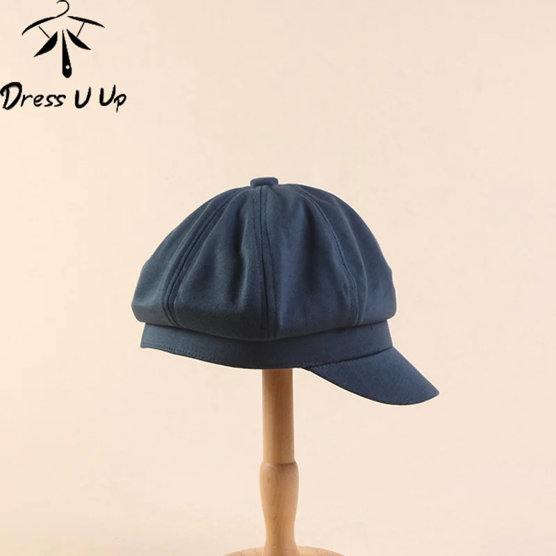 DRESSUUP, Зимний берет, шапка для женщин, теплая, для улицы, Осенние береты, для девушек, женская шапка, голая, Chapeu Feminino, восьмиугольная шапка, Bone - Цвет: C5