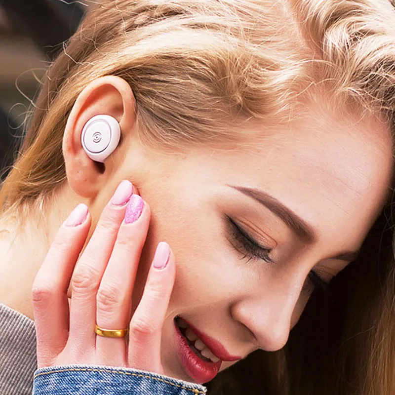 Микро гарнитура с микрофоном Bluetooth V4.1 Скрытая Невидимый вкладыши Беспроводной