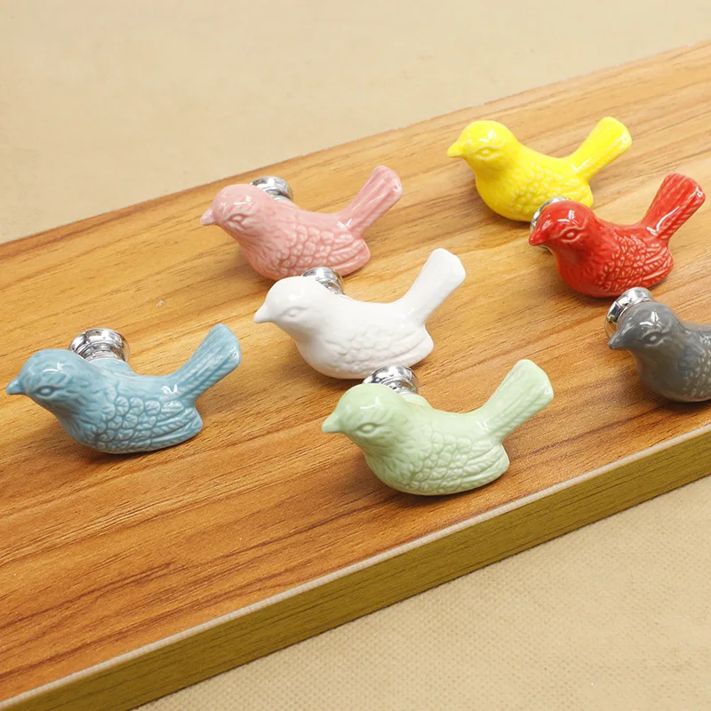 6 шт мультфильм голубь форме дверная ручка красочный кухонная обувь шкаф шкафчик