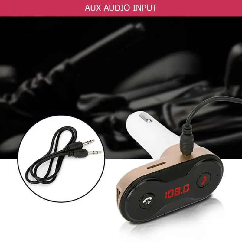 C8 беспроводной fm-передатчик приемник Bluetooth автомобильный комплект Автомобильное зарядное устройство прикуриватель AUX музыкальный MP3 плеер Поддержка TF карты