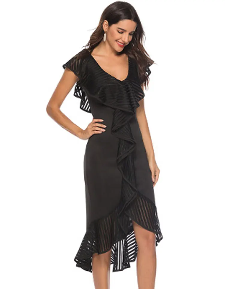HEE GRAND женское платье Весна Плюс размер XXL тонкие оборки Vestido 2019 женские