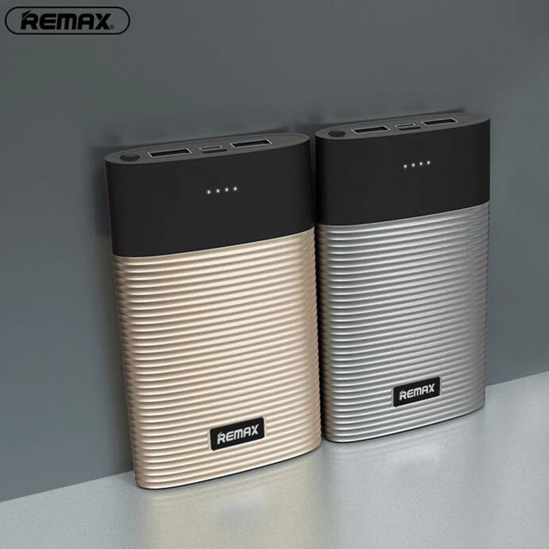 Remax Мода высокого класса бренда Dual USB Power Bank 10000 мАч Внешний батарея Портативное