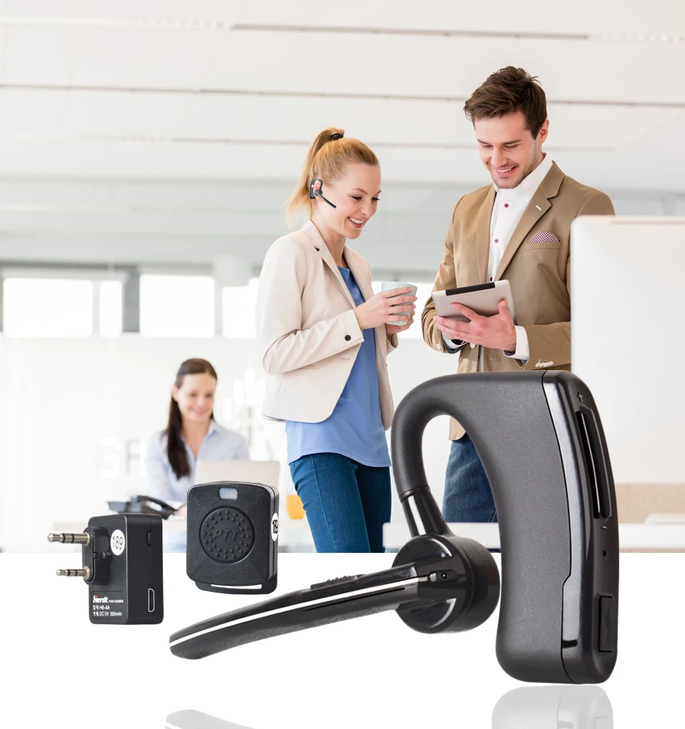 Портативная рация беспроводной динамик для Baofeng UV-5R UV-82 bluetooth-гарнитура для kenwood PTT bluetooth-микрофон адаптер для наушников