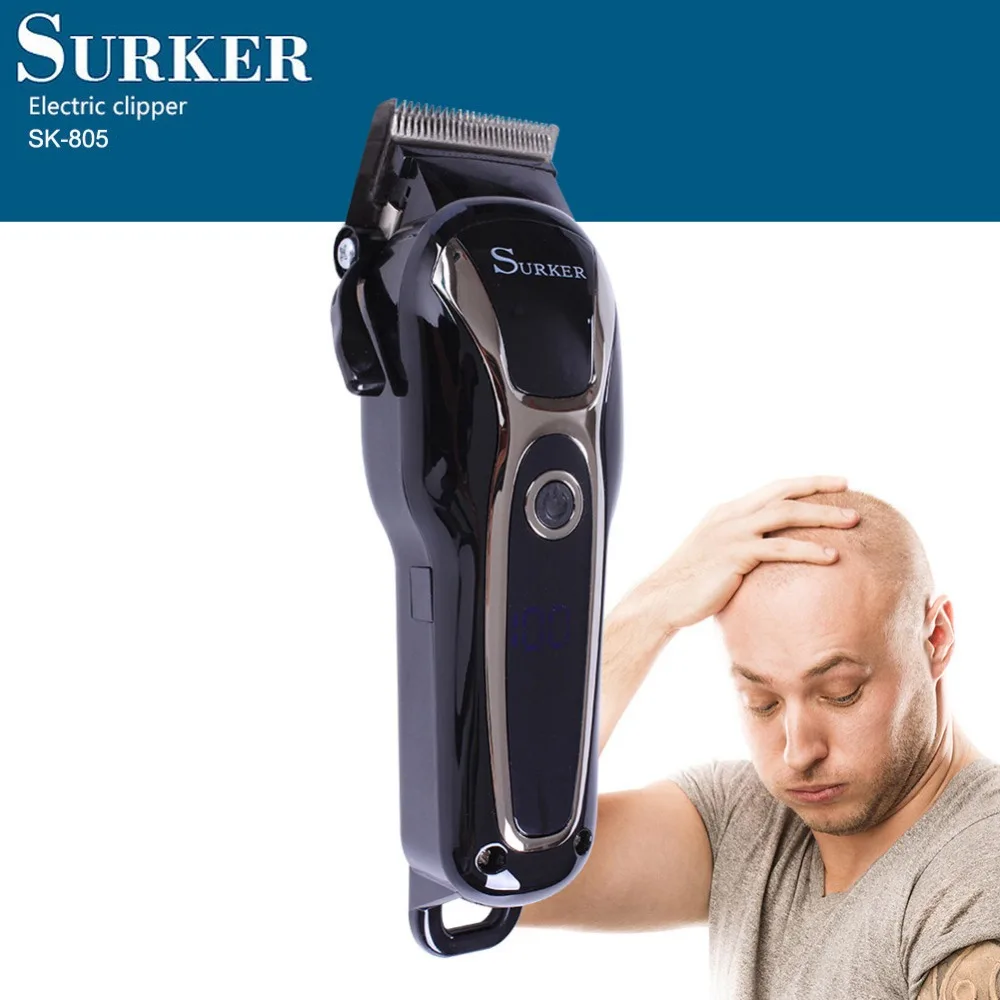 Машинка для стрижки волос SURKER SK 805 Мужская аккумуляторная триммер со