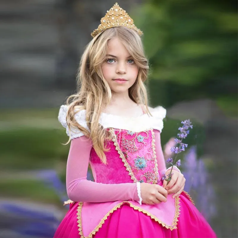 Girl Sleeping Beauty Aurora Dress up Cosplay Party Kids Halloween Holiday Clothing Children Christmas Costume | Детская одежда и