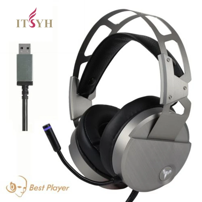 ITSYHGaming наушники стерео звук светодио дный микрофоном светодиодный свет геймер