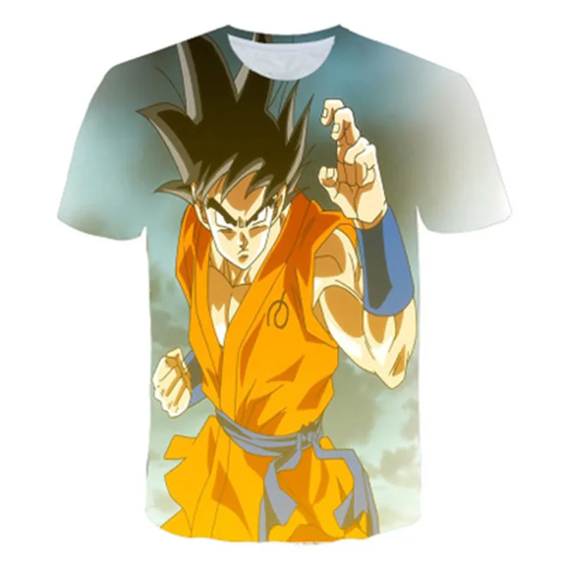 216 Супер Saiyan/футболка с 3D принтом «Жемчуг дракона» Z Goku, летняя модная футболка, топы для мальчиков, одежда с 3D принтом, Детская футболка с рисунком - Цвет: 216