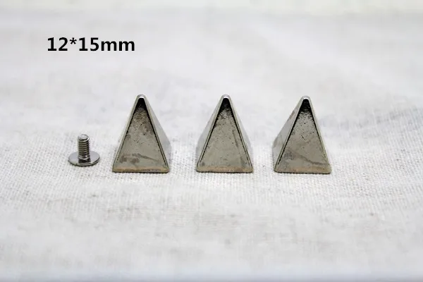 100pcs12*15 мм античная серебряная конусная форма шпильки заклепочные шипы ремесло