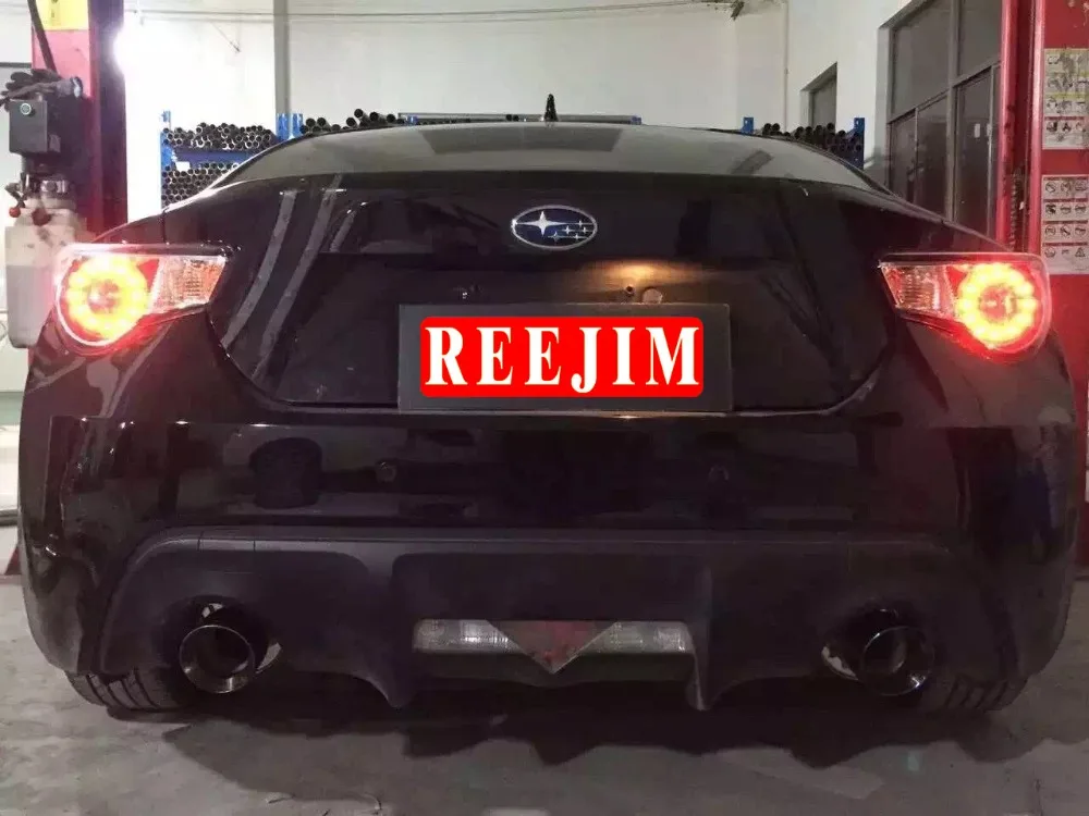 Универсальный автомобильный выхлопной наконечник Reejim 63*114*200 из нержавеющей