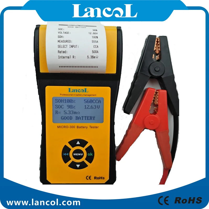 Lancol MICRO300 Новый анализатор аккумуляторов Универсальный Тестер Аккумуляторов 12 В