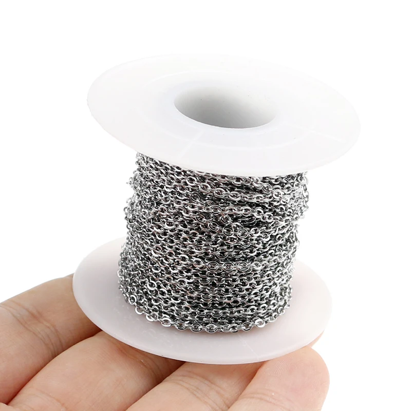 Золотые цепи из нержавеющей стали 10 м/лот модные для ювелирных изделий цепь