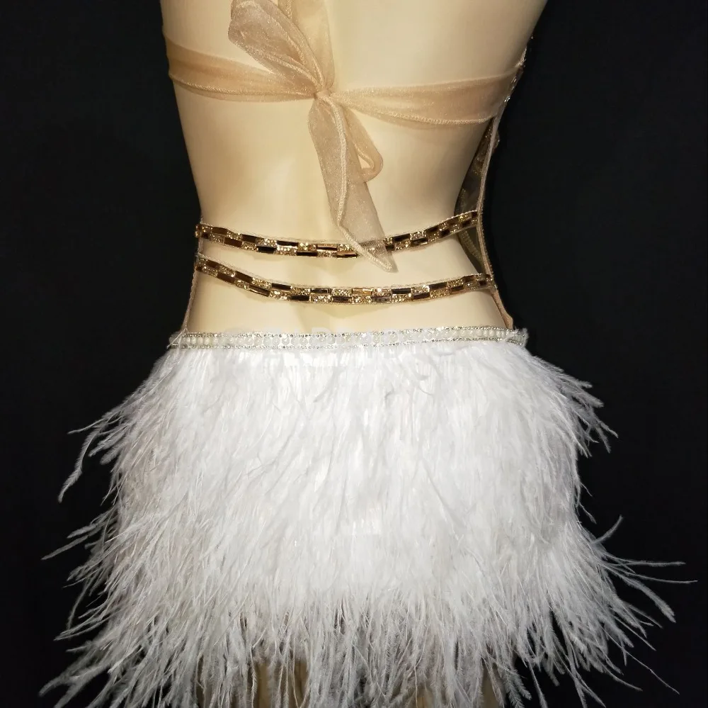 2020 New Women Fashion Shiny Rhinestone Tassel Sexy Jumpsuit Birthday Celebrate Gray Fringes Costume Dance Jumpsuit