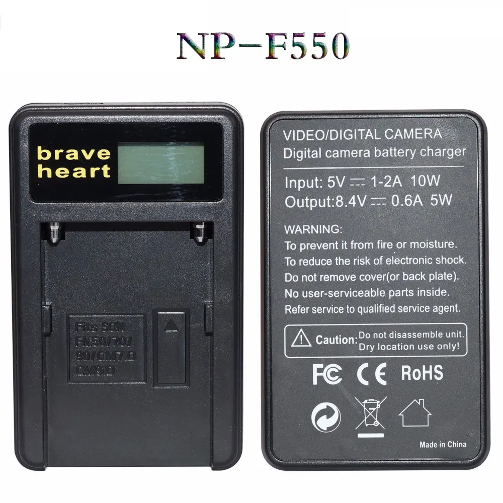 single charger 4 шт. NP-F550 NP F550 NPF550 Перезаряжаемые Li-Ion Камера батарея для sony NP-F330 NP-F530 NP-F570 NP-F730 NP-F750 NP-F770 NP-F970 - Цвет: single charger
