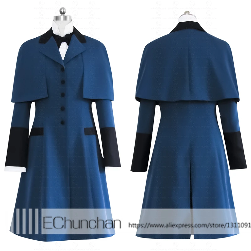Janpen Аниме Черный Дворецкий 2 Ciel Phantomhive синий унисекс косплей костюм|cosplay costume|ciel
