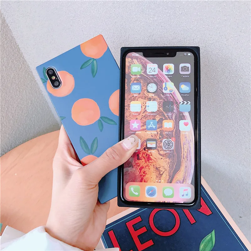 DISCASE квадратный летний свежий фруктовый чехол для телефона iphone XS MAX XR 8 7 6 6s plus пара