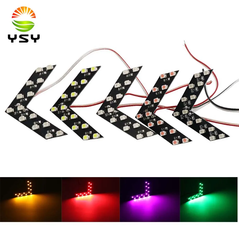YSY 40 шт. 14 SMD светодиодный индикатор со стрелкой для автомобильного зеркала