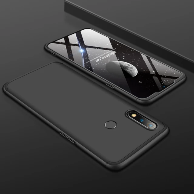 Черный Чехол OPPO Realme C2, роскошный защитный чехол с кольцом, противоударный чехол для Realme 3 Pro 2 U1 1 C1, чехол - Цвет: Черный
