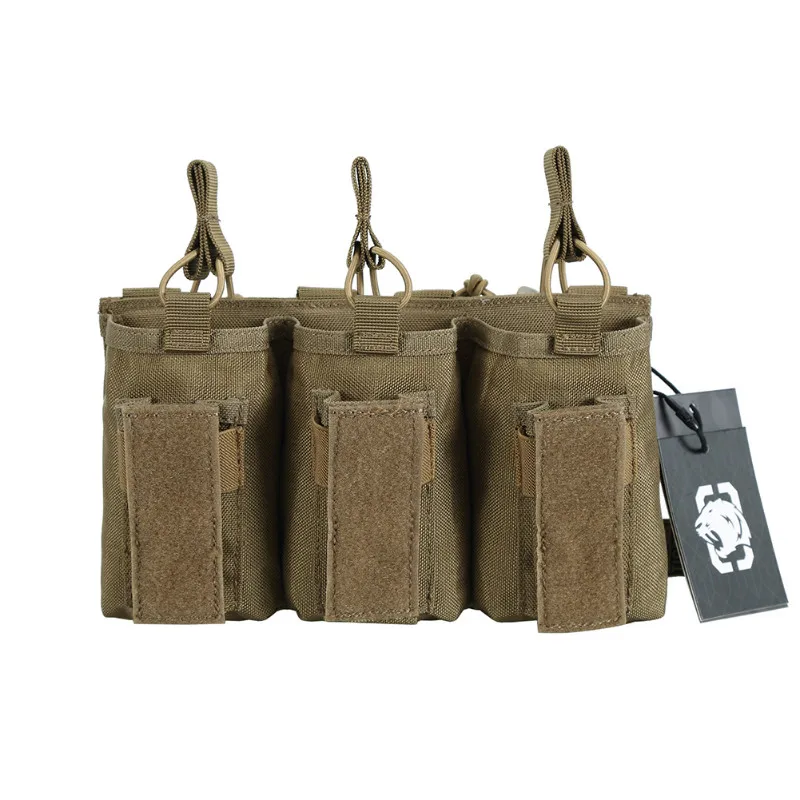 OneTigris Открытый Топ Тройная винтовка/Пистолет подсумок Тактический M4/M16/SA80/G36/AK47/AK74 подсумок для страйкбола пейнтбола
