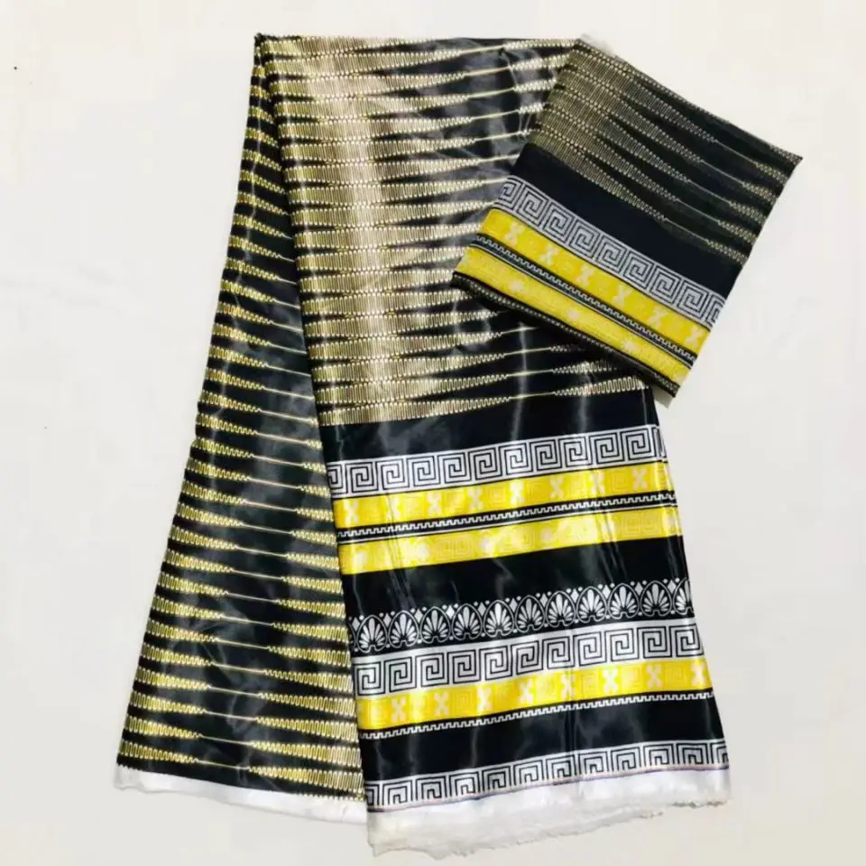 

4Y+2Yards Pretty printed pattern korea chiffon silk lace fabric smooth african satin material for dress LS8-1