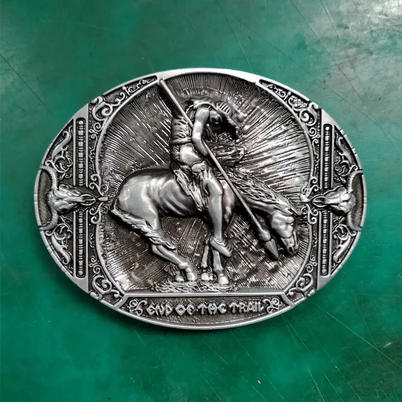 1 Pcs The End Of Trail Horse Rider Western Cowboy Belt Buckle | Дом и сад