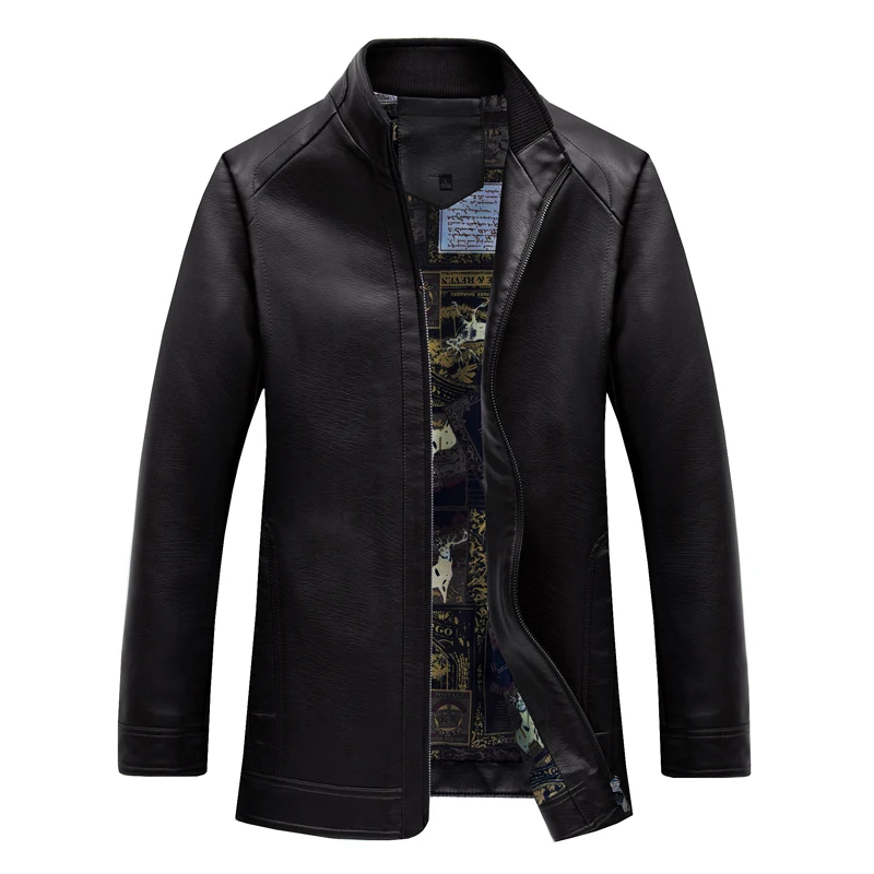 Мужской блейзер из мягкой искусственной кожи на осень/зиму|Куртки искуственной