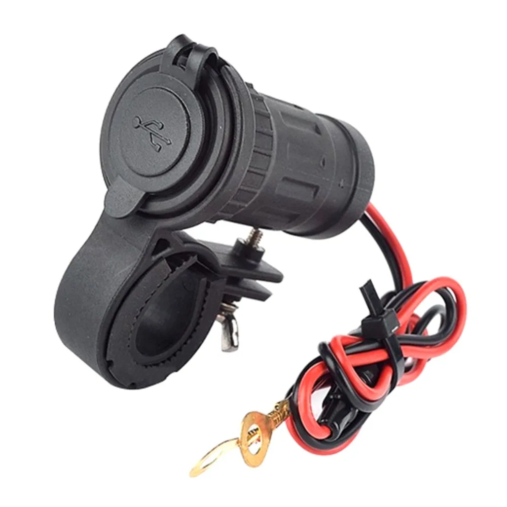 Waterproof 12-24V Outlet Power Jack Marine Motorcycles Dual USB Charger Adapter
