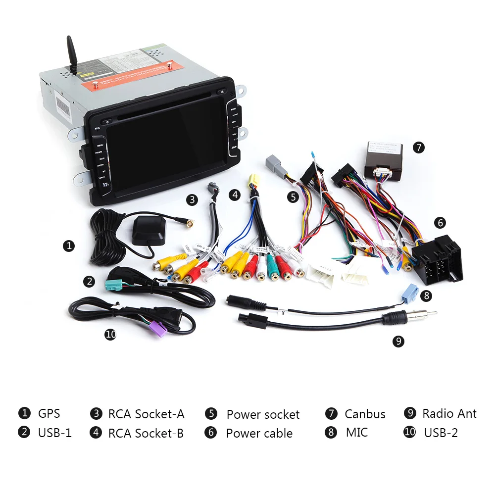 Eunavi 1 Din Android 7 автомобильный DVD плеер gps Радио стерео для Dacia/Sandero/Duster/Renault/Captur/Lada/Xray 2