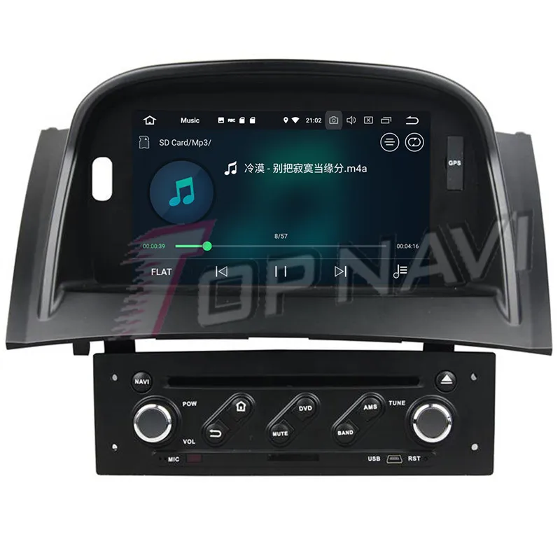Topnavi Восьмиядерный Android 9 0 автомобильный DVD мультимедийный плеер для Megane II 2004 2009