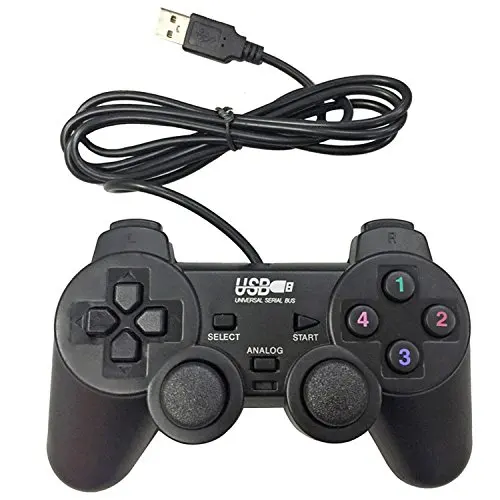 USB проводной ПК игровой контроллер геймпад Ударная вибрация джойстик коврик