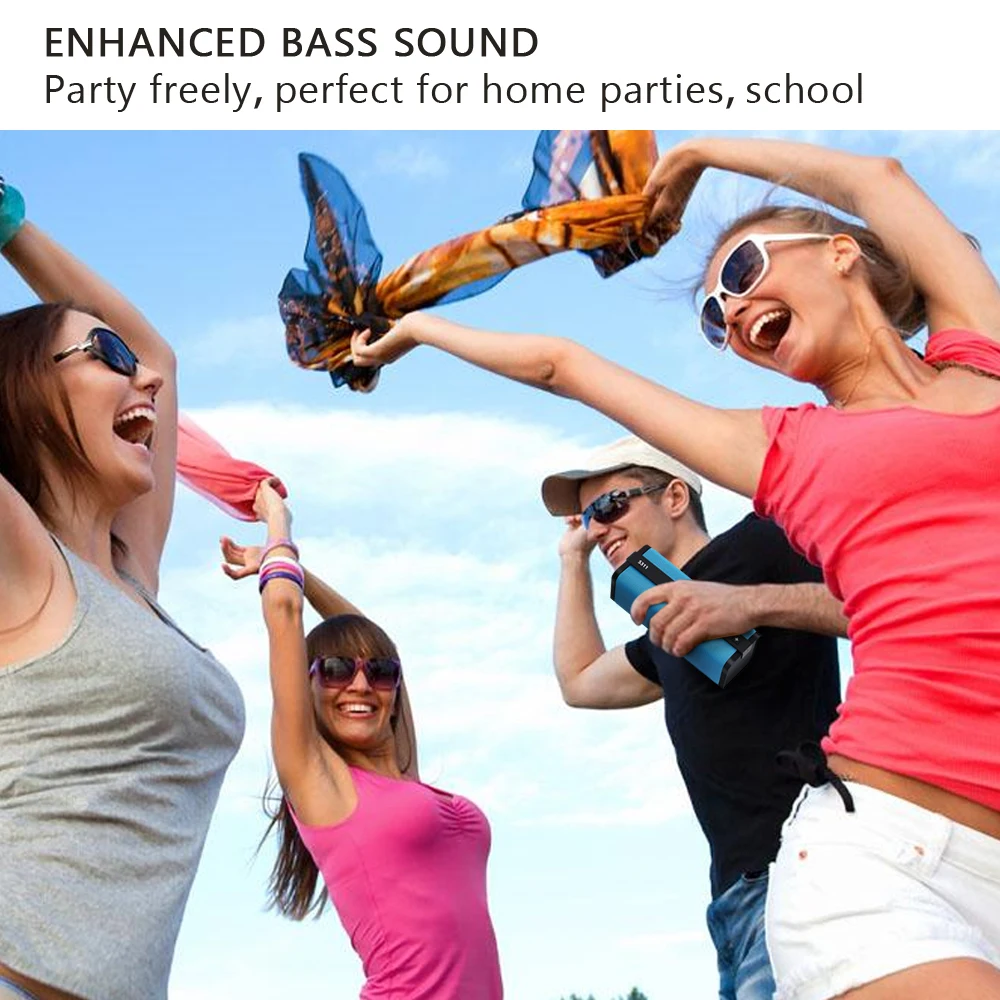 TOPROAD Портативный 10 Вт Bluetooth динамик HIFI беспроводной стерео большой мощности Soundbox сабвуфер Колонка динамик s поддержка TF FM радио AUX