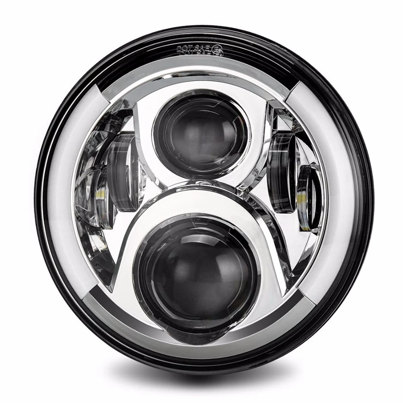 Светодиодные гало фары Flyaurora DOT 7 дюймов + 4 дюйма JK LJ CJ Sahara Sport Rubicon для Jeep Wrangler|Фара