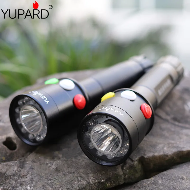 

YUPARD 7 режимов Высокое качество ультра яркий CREE Q5 СВЕТОДИОД красный белый зеленый желтый фонасветильник железнодорожный сигнал Уличный спор...