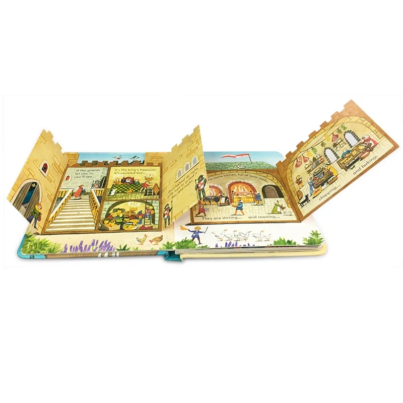 Peep Inside The Castle оригинальные английские образовательные 3d-книжки с откидной