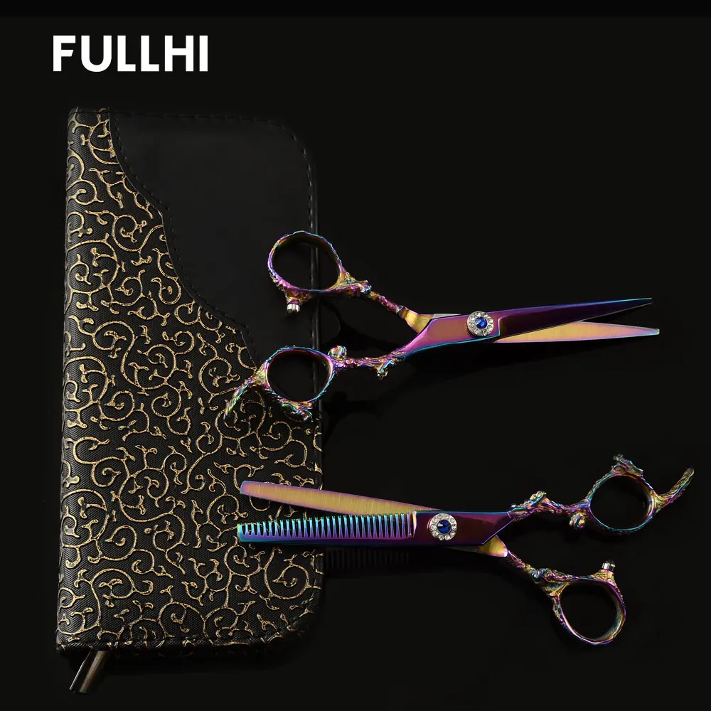 Парикмахерские ножницы с ручкой в виде дракона из нержавеющей стали