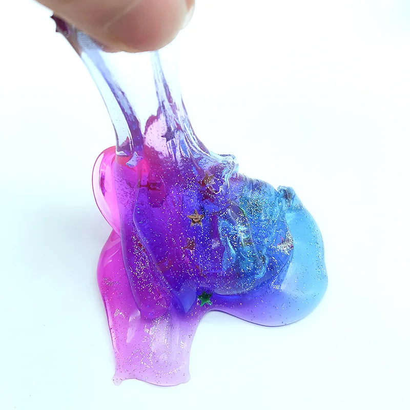 CHENG WANG Slime поставки глина DIY звезда Единорог градиент кристалл Грязь мягкая Сафти