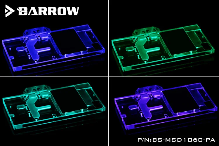 Курган полное покрытие Графика карты блок использовать для MSI gtx1060 6 г Duke Темный