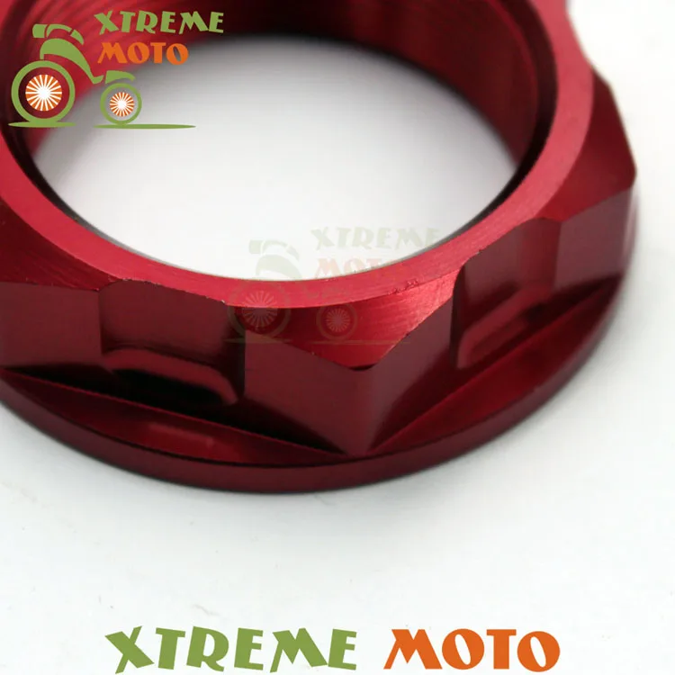 Красная заготовка с ЧПУ рулевой стержень гайка для Honda CR125 R 250R CRF250R 250X 450R 450X