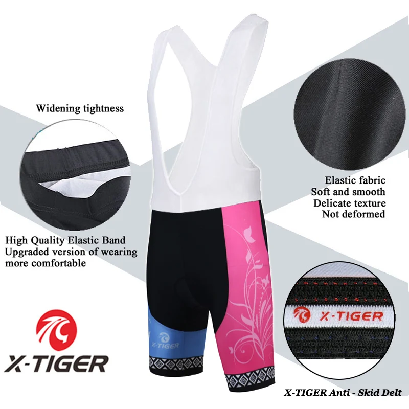 Женские майки для велоспорта с коротким рукавом X Tiger комплект дышащей одежды