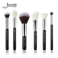 jessup blacksilver professional makeup brushes set make up brush tools kit buffer paint cheek highlight natural synthetic hair