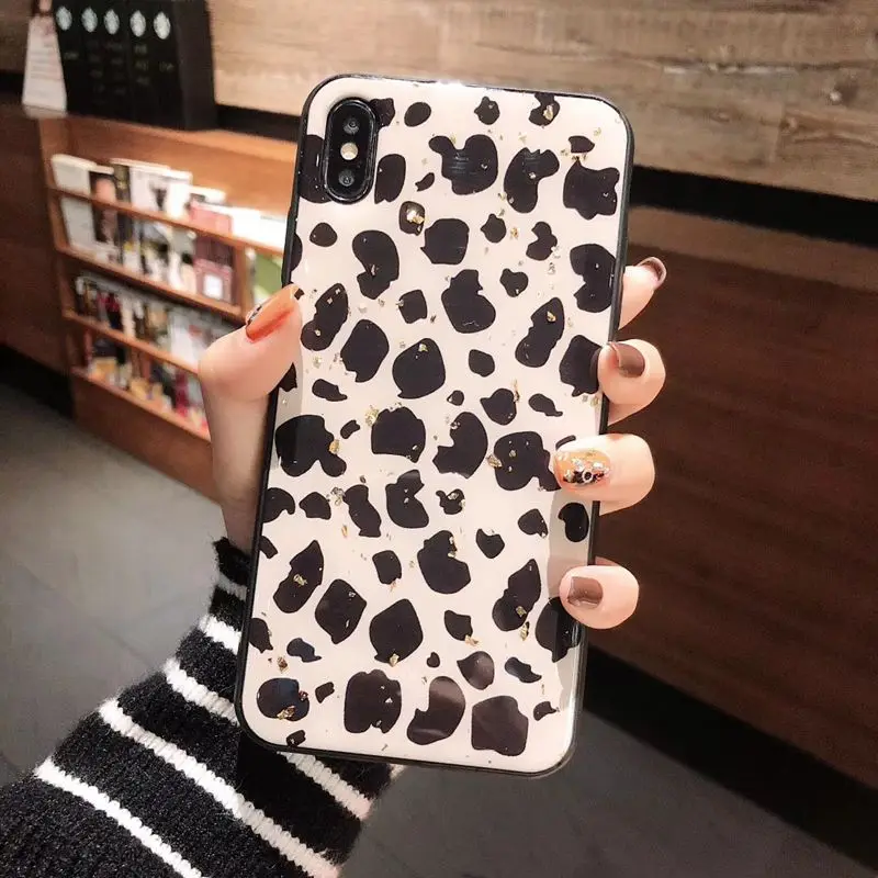 Gold foil Sequin Case for iphone X XS MAX XR 7 8 Plus 6s 6 Fashion Sexy Soft Silicone TPU Dropproof Anti Knock Cover |