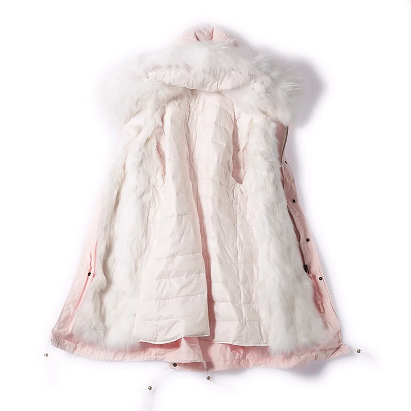 OFTBUY 2018 длинная парка зимняя куртка Для женщин натуральным мехом пальто