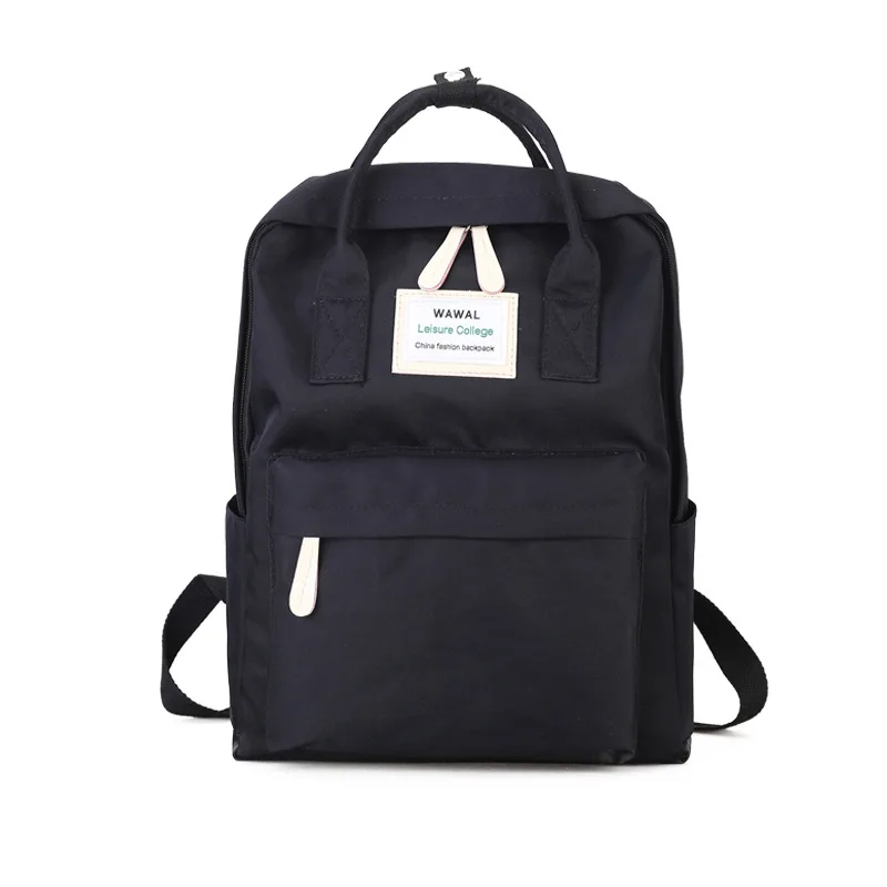 black 2 Рюкзак женский модный водонепроницаемый ткань Mochila путешествия рюкзак школьный студенческий мешок ноутбук Книга сумка для хранения - Цвет: black 2