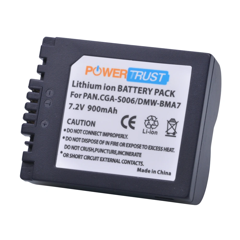 Фото Аккумулятор Powertrust CGA-S006 CGR-S006E S006A DMW-BMA7 для Panasonic Lumix DMC-FZ7 FZ8 FZ18 FZ28 FZ30 FZ35 FZ38 FZ50 №2