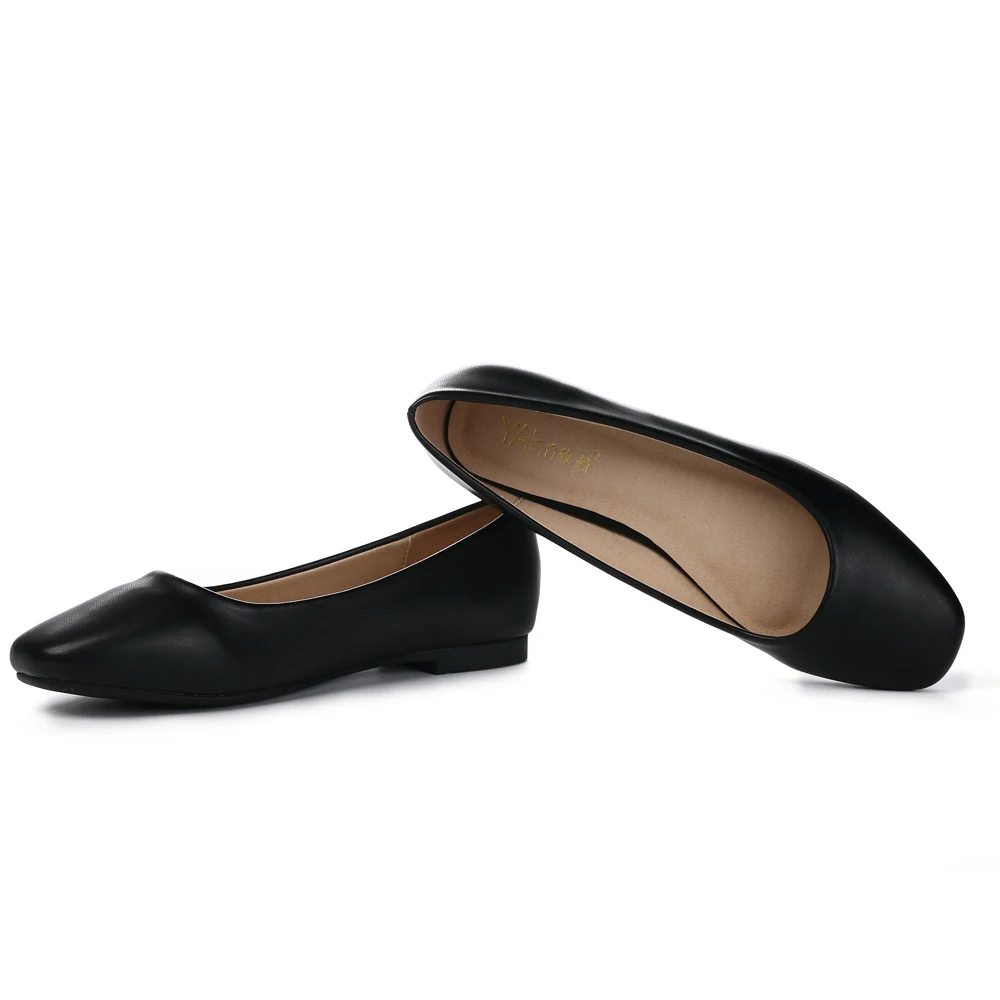 YALNN/Женская обувь на плоской подошве устойчивая к скольжению дышащая кожа