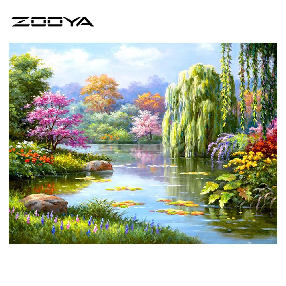 ZOOYA 5D DIY Алмазная вышивка Four Seasons дерева полная квадратная дрель крестиком на